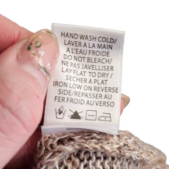 Gentle Fawn Puff Sleeve Knit Light Tan Pink Sweater Sz S - Picture 9 of 10